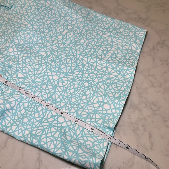 NWT Adidas Advanced Deco Print Aqua White High Rise Golf Shorts Sz 2 - Picture 5 of 5